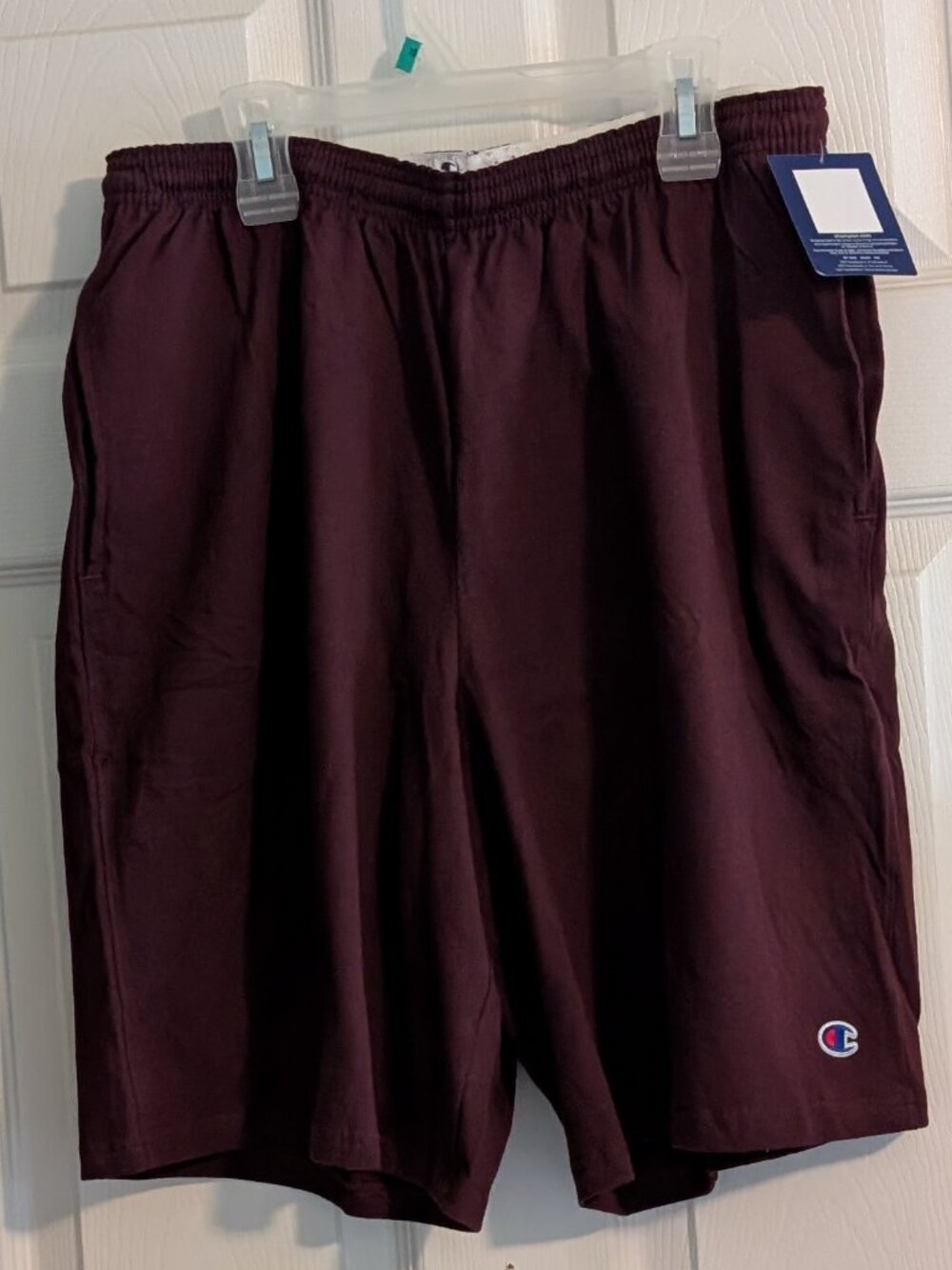 Men's Champion Cotton gym shorts - Maroon